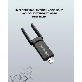 Resim Esranın Dünyası USB Wifi Adaptör – 1200 Mbps Hız RSKRG34-ESRDNS 