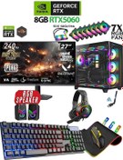 Resim DMC N323 (PUBG,GTA 5) Ryzen 7 5700,32gb,1tb M.2,rtx5060,27" 240hz Sıvı Soğutmalı Oyuncu Bilgisayar 
