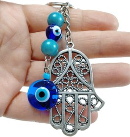 Resim biuti Metal Nazar Boncuğu Özel Tasarım Anahtarlık / Araba Dikiz Ayna Süsü Hediyelik Aksesuar 