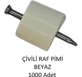 Resim Çivili Raf Pimi Beyaz 1000 Adet 