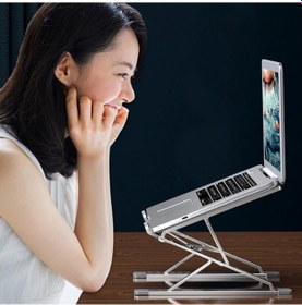 Resim Ally MC N8 11" - 17" Metal Ayarlanabilir Notebook Standı Gri 