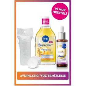 Resim NIVEA Makyaj Temizleme Suyu 400 ML + Luminous630 Skin Glow Aydınlatıcı Serum 30 ML + Pamuk 