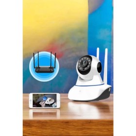 Resim Wifi Kamera Ev Kamerası Gece Görüşlü Kablosuz Bebek Izleme Kamerası 