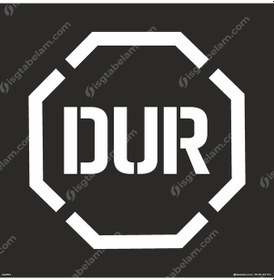 Resim Dur İşareti Boyama Şablonu 