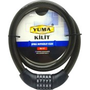 Resim Yuma Kilit Şifreli Motosiklet Kilidi Çap 20 mm Boy 120 cm YM747 Profesyonel Ağır Kilit 