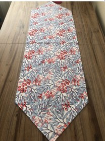 Resim Yapraklar Arasında Kokina Çiçeği Desenli Runner Çok Renkli 