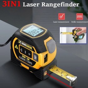 Resim 1 adet 39.93 metre/60.05 metre 3'ü 1 arada İnfrared Lazerli Şerit (Pil Olmadan), Dijital Ekran, Ölçüm Aracı 