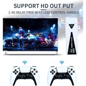 Resim Doreka GT68 Game Tv Stick Android Tv Stick 4K Ultra Hd 10000+ Games Retro Taşınabilir Arcade Video Oyunu Konsolu 2.4g Wireles Android 7.1 