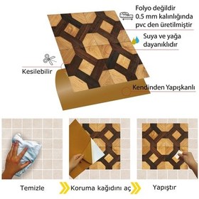 Resim Tink Kendinden Yapışkanlı Ahşap 008 Desenli Pvc Karo 30x30 Cm 