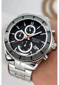 Resim Ferrucci Function Erkek Kol Saati Gümüş-siyah Yeni Sezon Bileklik 3atm Sdfer060 Gümüş - Siyah 