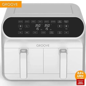 Resim Groove Xxl 1800W 8lt Çift Hazneli Airfryer Yağsız Sıcak Hava Fritözü 