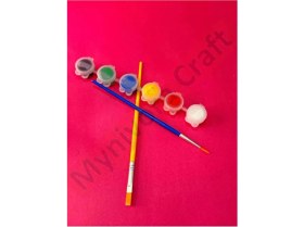 Resim Nobrand Powerpuff Girls 3’lü Boyama Seti (Blossom, Bubbles, Buttercup) 10 cm Su Bazlı Akrilik Boya Seti 