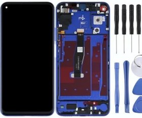 Resim Huawei Nova 5T Uyumlu Lcd Ekran Dokunmatik Full Çıtalı Mavi YAL-L21 