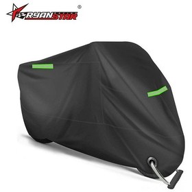 Resim Neevoyu 96.5" Motorcycle Korumalı Örtü - Sıcaklığa Dayanıklı, Su Geçirmez, Dört Mevsim Kullanıma Uygun, Siyah Renk 