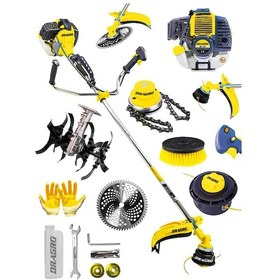 Resim Dragro Alman DRG-HN20 20 Hp Yan Tipi Benzinli Motorlu Ot Çalı Tırpanı + Akrobat Çapa Halı Yıkama Fırçası8 