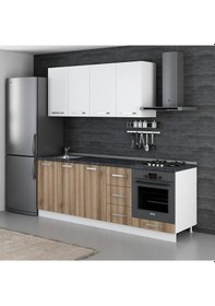 Resim Minar 225 Cm Mutfak Dolabı Beyaz Dore 225-D6 Beyaz 