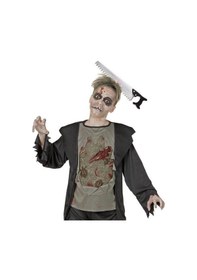 Resim Mey İthalat Kafaya Saplanmış Halloween Kanlı Testere Şaka Tacı Diğer 