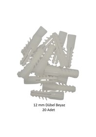 Resim Dübel, 12 Mm Beyaz Dübel, 20 Adet 