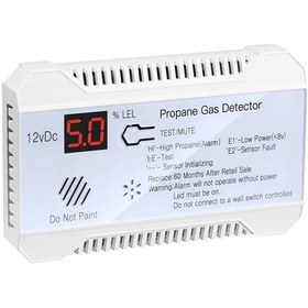 Resim Honmex Kamyon Evleri İçin Propil Gaz Tespit Cihazı, 85db Yüksek Sesli Alarm, Beyaz, 12v Dc, Abs Malzeme 