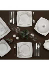 Resim Karaca Square Bone Together Alone 60 Parça 12 Kişilik Yemek Takımı 