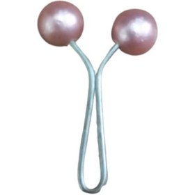 Resim Eşarp Klipsi Top Model Düz Pudra 1 Adet 