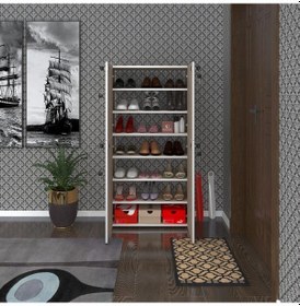 Resim Kenzlife Ayakkabılık Ayakkabı Dolabı Kilitli Gutan Crd 140 70 32 Kapaklı Ofis Dolabı İki Bölme 