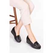 Resim ARTI ARTI AYAKKABI ARTI-ARTI014-14126 Hakiki Deri Ortopedik Kadın Platform Topuk Ayakkabı 