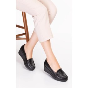 Resim ARTI ARTI AYAKKABI ARTI-ARTI014-14126 Hakiki Deri Ortopedik Kadın Platform Topuk Ayakkabı 