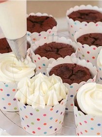 Resim 24 Parça Krema Duyu Seti Orta Boy Şanti Duyu Çelik Pasta Süsleme Duyu-dolgusu Metalik Gri 