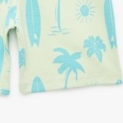 Resim Koton Pamuklu Sörf Temalı Palmiye Baskılı Normal Bel Bermuda Şort Mavi Desenli 5skb40197tk Mavi Desenli 