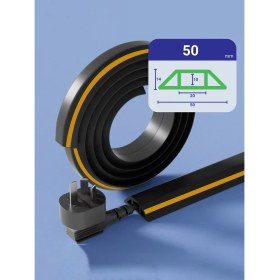 Resim Esnek Kablo Kanalı Şeritli Siyah / GT-KK08 