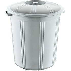 Resim Plastik Battal Çöp Varili 50 Lt 1940 Altın - Krem 