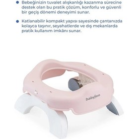 Resim Babyjem Portatif Lazımlık + 5 Poşet 591 Yeni Soft Pembe 