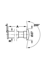 Resim Hafele See200 Kapı Dürbünü, Mat Paslanmaz Çelik Renk 