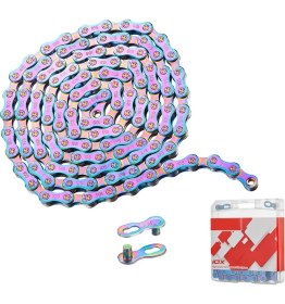 Resim Vona Vxm 11 Speed Rainbow Mtb / Yol Bisiklet Zinciri 116 Bağlantılı Yüksek Performanslı Renkli 