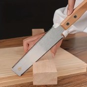 Resim 1 adet Japon Ahşap İşleme Testeresi El Testeresi Çift Taraflı Testere Üçlü Hızlı Testere Dekorasyon Yuvası Sert Ahşap İnce Dişli Küçük El Testeresi 