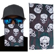 Resim Kahve Yeşil Çoklu Kafatası Baskılı Buff Bandana 25x48 cm 
