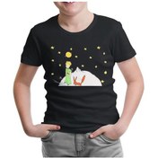 Resim Küçük Prens - Moon And Back Siyah Çocuk Tshirt 
