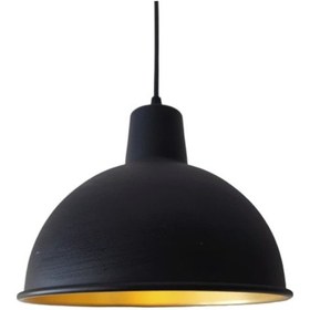 Resim Riolight Retro Siyah Içi Altın Tekli Sarkıt Avize 