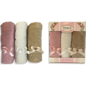 Resim Durul Kadife Gipürlü Mutfak Havlusu 3 Lü Kutu X 2 Adet 