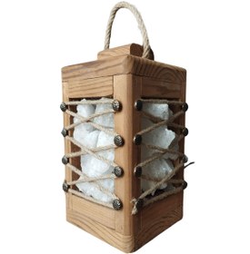 Resim ARDAN SARI IŞIKLI DENİZCİ FENER MODEL AHŞAP TUZ LAMBA 