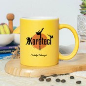 Resim İsme Özel Karateci Sarı Kupa Bardak 