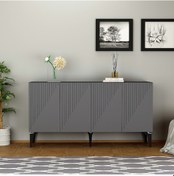 Resim LAZER DESENLİ 150 CM DRAW KONSOL ANTRASİT-ANTRASİT 