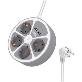 Resim Vea Ve-g604yu 4'lü 2 Usb Li Anahtarlı 1.5 Metre Grup Priz 1 