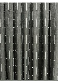 Resim Hafif Saçaklı Fon Perde Antrasit Fon 1/3 Sık Pile Antrasit 