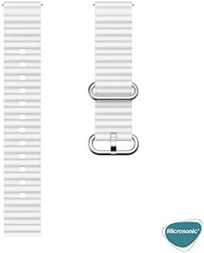 Resim Microsonic Amazfit Balance için Kordon Ocean Band Beyaz [Balance ile Uyumlu Kordon - Beyaz] 