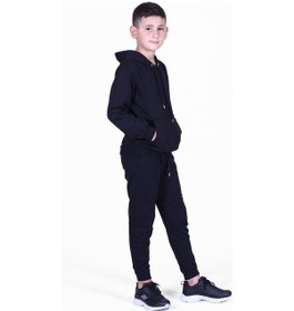 Resim Fyk Kids Düz Kanguru Cepli Erkek Çocuk Alt-Üst Eşofman Takımı 3'lü - Çok Renkli 