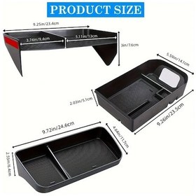 Resim Chuangyinshop Toyota Rav4 2019-2024 Konsol Organizer Seti Abs Saklama Tepsili Siyah 