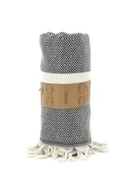 Resim Gri Pamuk Bambu Peştemal 