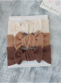 Resim pempem bandana Kız Bebek 3'lü Ribana Bandana 